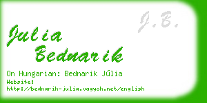 julia bednarik business card